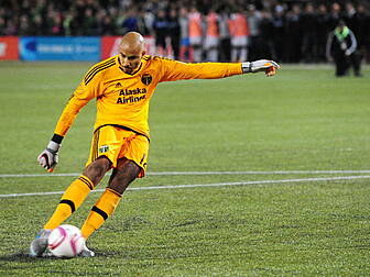 One goalkeeper saves a penalty...